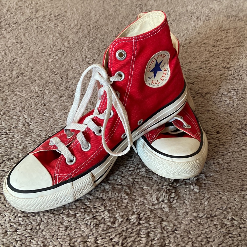 Unique Red High Top Converse